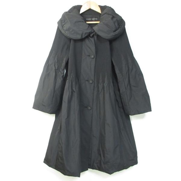 極美品】ヒロコ コシノ ウールロングコート L グレー Aライン ✓3502 