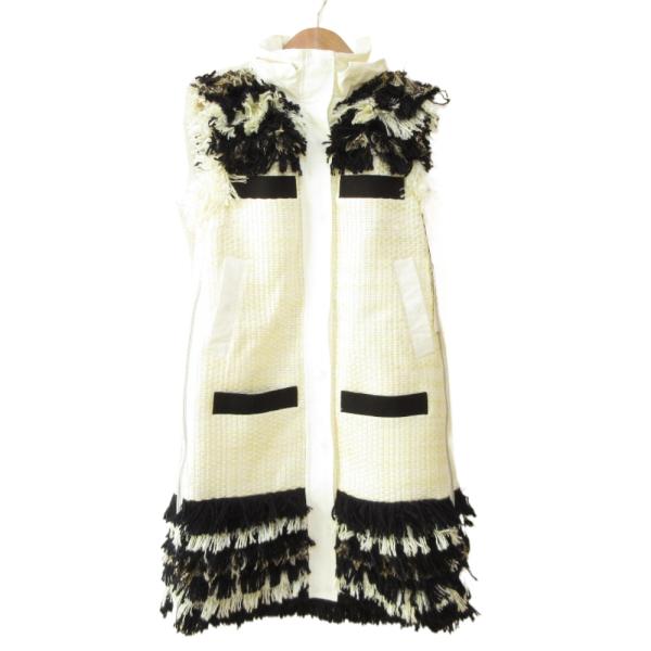 sacai（サカイ） 未使用 21AW sacai ツイードロングジレ ワンピース 21