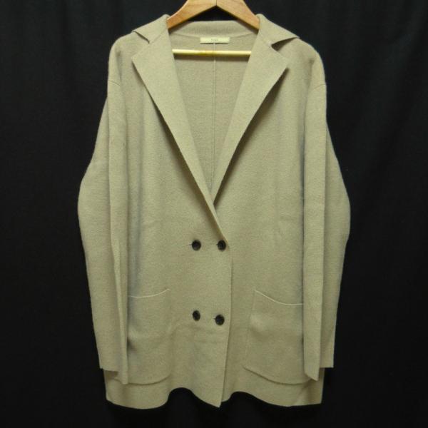 23AW✨Plageプラージュ ミラノリブニットジャケット ダブル カシミヤ plage 美品 23AW プラージュ カシミヤブレンド ミラノリブ