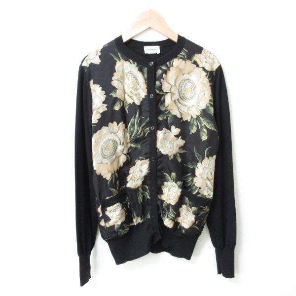 美品 サルヴァトーレフェラガモ フラワープリント シルク