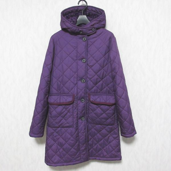 極美品✨マッキントッシュ キルティングコート 裏ボア サイズ40 パープル Mackintosh（マッキントッシュ） 美品 裏ボア ミドル丈 フーデッド