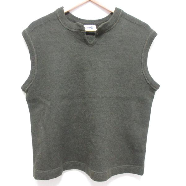 45rpm - 美品 45rpm& フォーティーファイブアールピーエムアンド ウール ノースリーブ プルオーバー ニット トップス ベスト サイズ3 カーキ レディース 古着 中古 USED 美品 45rpm& フォーティーファイブアールピーエムアンド ウール