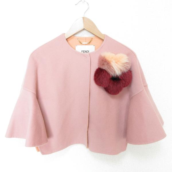 FENDI（フェンディ） 美品 カシミヤ100％ ミンク×フォックスファー  