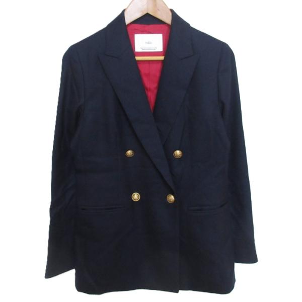 INED（イネド） 良品 金ボタン 紺ブレ ブレザー ダブルブレスト