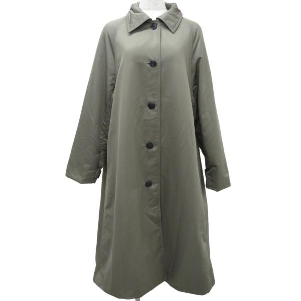 美品 24AW SALON adam et rope サロンアダムエロペ リモンタナイロンキャンバス シンダウンコート SHO-34100-B サイズF カーキ レディース 古着 中古 USED 美品 24AW SALON adam et rope サロンアダムエロペ リモンタ