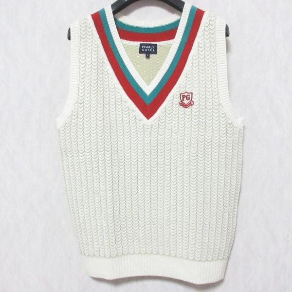 美品　パーリーゲイツ　ジップアップ　ニット　ブルゾン　ワッペン　ロゴ　ゴルフ　5 美品 パーリーゲイツ ジップアップ ニット ブルゾン ワッペン ロゴ