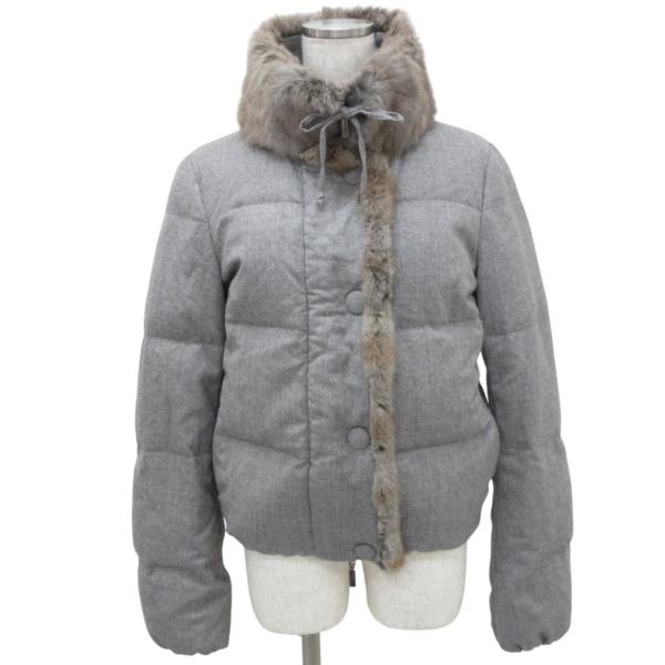 MONCLER - 良品 MONCLER モンクレール ADONIDE アドニード ロロピアーナ生地 ダウンジャケット 1 グレー レディース 古着 中古 USED MONCLER 良品 モンクレール ADONIDE アドニード ロロピアーナ