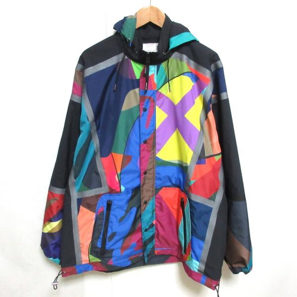 sacai ミリタリーフーデッドジャケット ブルゾン フード 取り外し可 sacai 美品 21AW sacai×KAWS サカイ×カウズ Packable Blouson