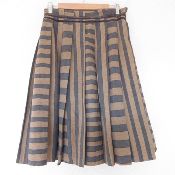 限定価格【中古】minaperhonen ミナペルホネン ladder スカート mina perhonen 美品 ミナペルホネン ladder ラダー ひざ丈