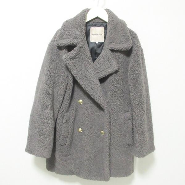 ‼️新品 完売品‼️アプワイザーリッシェOggi泉里香コラボ　ボアダブル釦コートSS Apuweiser-riche 美品 23AW アプワイザーリッシェ ×Oggi 泉里香