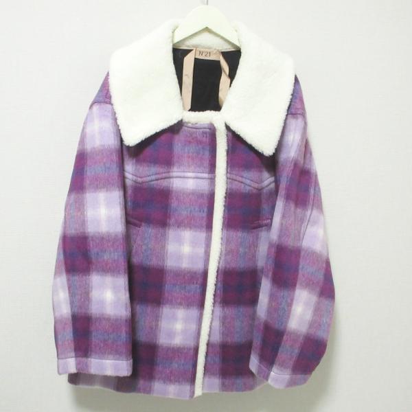 N°21（ヌメロヴェントゥーノ） 美品 21AW N°21 チェック柄 シャギー