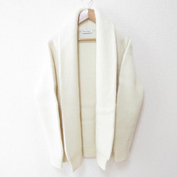 MADISONBLUE - 美品 23AW MADISONBLUE マディソンブルー SHAWL COLLAR CD ウールローゲージショールカラーカーディガン XS ホワイト クリーム レディース 古着 中古 USED 美品 23AW MADISONBLUE マディソンブルー SHAWL COLLAR CD