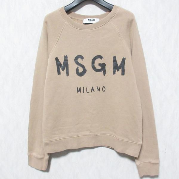 MSGM（エムエスジーエム） 美品 ロゴプリント クルーネック プル