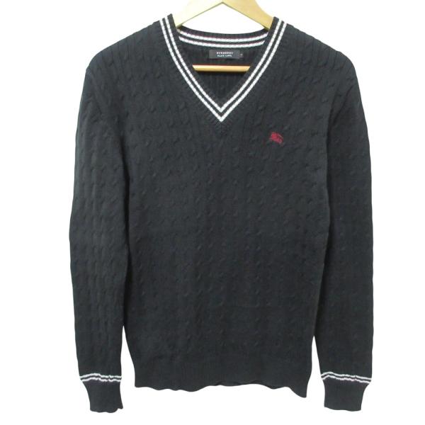 ★未使用★ BURBERRY BLUE LABEL ノースリーブ ケーブルニット BURBERRY バーバリー ブルーレーベル ノースリーブ ニット