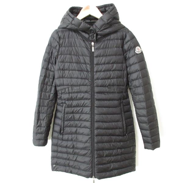 MONCLER - 良品 MONCLER モンクレール BARBEL ダブルジップ フーデッド ダウンコート ロングダウンジャケット 00 ブラック レディース 古着 中古 USED MONCLER 良品 モンクレール BARBEL ダブルジップ フーデッド