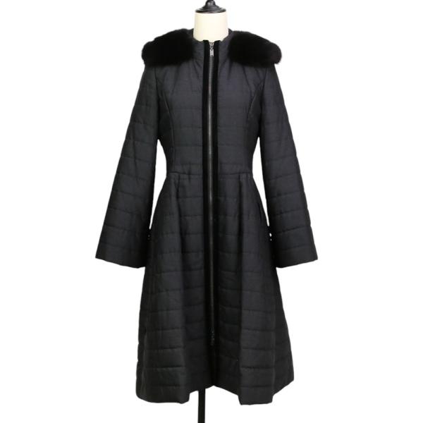 FOXEY（フォクシー） 美品 フォックスファー フィット フレア 中綿 パ