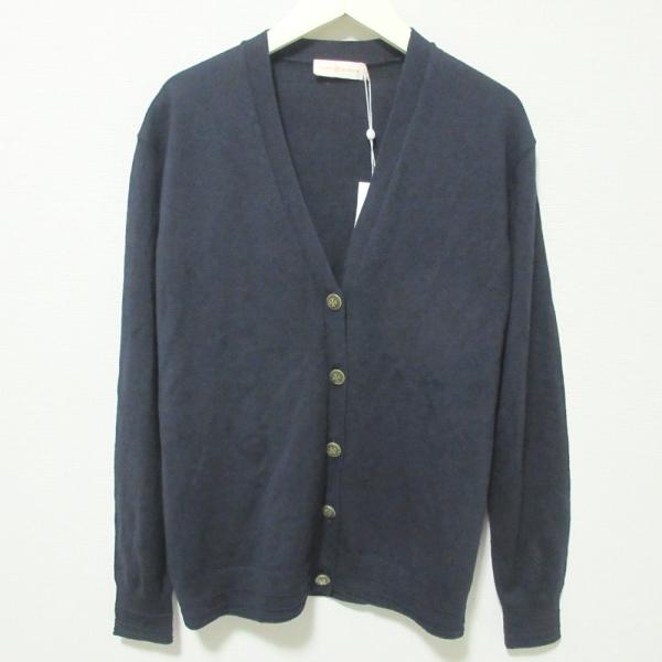 ■美品■TORY BURCH トリーバーチ 装飾 長袖 ニット カーディガン サイズS ネイビー ブランド古着【中古】20240131/GP2623 kigaeru_24016910004