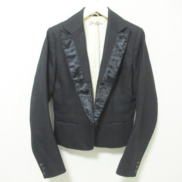 ShareSpirit シェアースピリット 異素材 テーラードジャケット SHARE SPIRIT（シェアースピリット） 良品 異素材ミックス ウール