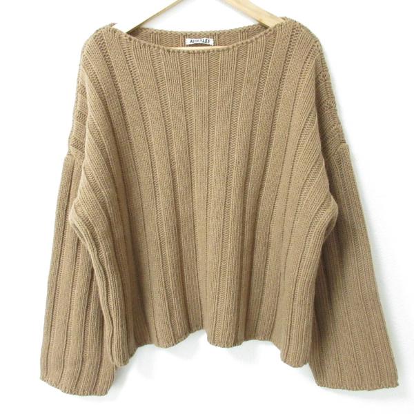 オーラリー AURALEE ニット A6AB01BC セーター キャメル 厚手 オーラリー AURALEE ニット A6AB01BC セーター キャメル 厚手の