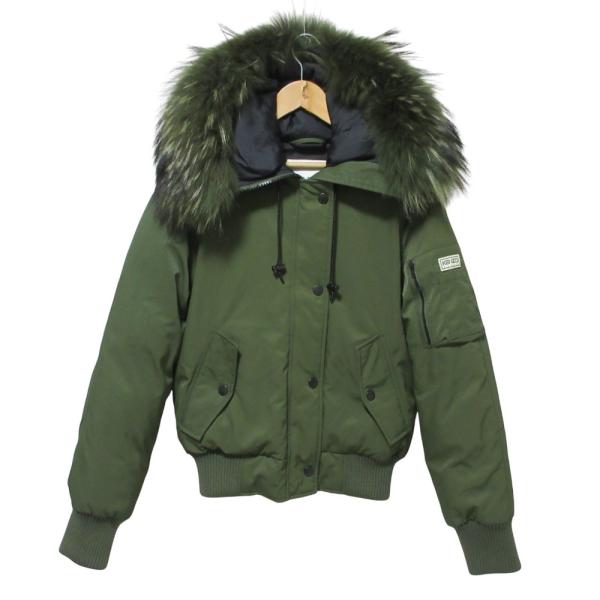 KENZO（ケンゾー） 美品 ラクーンファー ダウン ボンバージャケット
