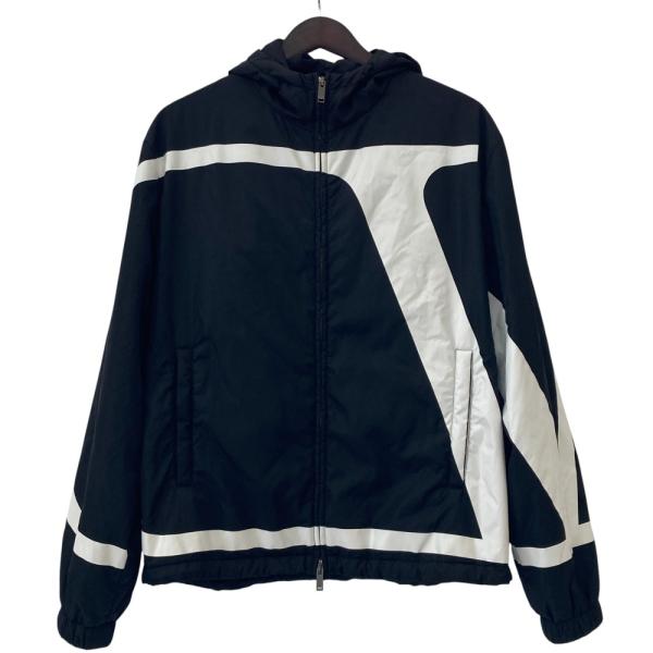 Valentino ヴァレンティノ ノーカラージャケット キルティング コットン VALENTINO（ヴァレンティノ） 良品 21AW VALENTINO Vロゴ プリント