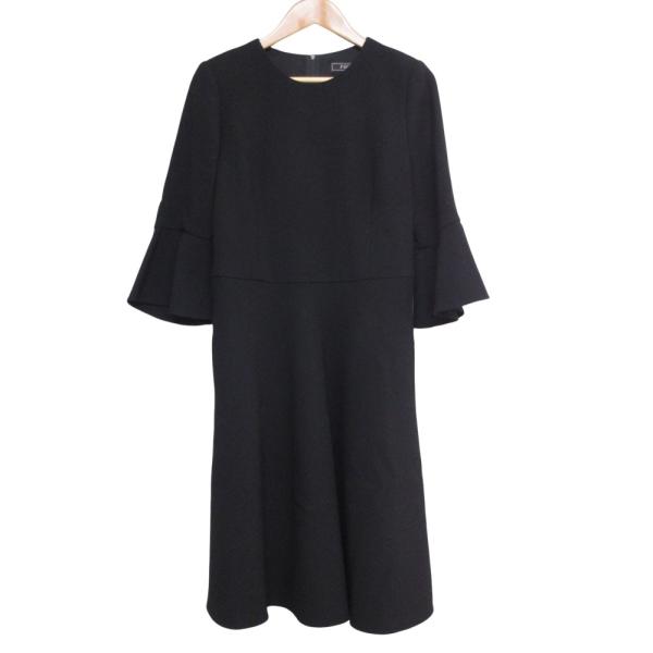 FOXEY 美品 フォクシー Dress Rhythm Flare 7分袖 ウール