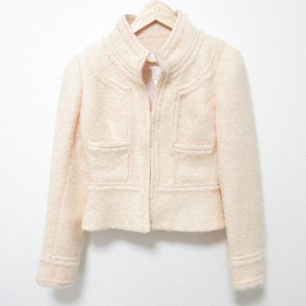 rene ルネ　美品　34 ジャケット　ページュ　タグ付き Rene（ルネ） 美品 英国製生地 ウール モヘヤブレンド スタンドカラー