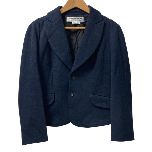 2*e様 コムデギャルソンコムデギャルソン　羽織りにも便利！ノーカラージャケット COMME des GARCONS 美品 24AW コムデギャルソン コムコム ウール