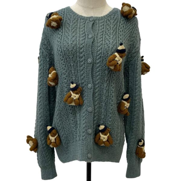 PINK HOUSE（ピンクハウス） 美品 ウール100% くまさんモチーフ