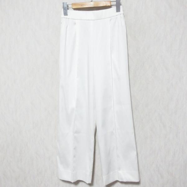Yori 美品 22AW yori ヨリ サテンセンタープレスワイドパンツ YR2222