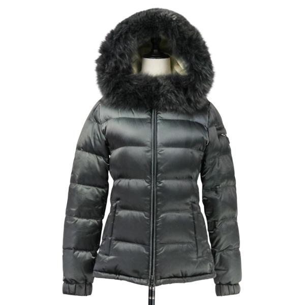 良品 PRADA SPORT プラダスポーツ ブルーフォックスファー フーディ