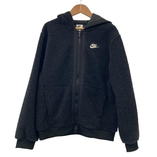NIKE（ナイキ） 美品 ボアジップパーカー XL ブラック レディース 古着