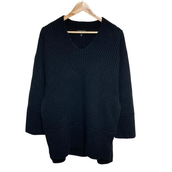 theory（セオリー） 美品 サイドスリット Vネック チャンキーニット