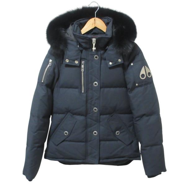 Moose Knuckles ダウン ロング ブルーフォックス ファー ブラック Moose Knuckles Women's Palmerston Parka Navy/Natural Fox Fur
