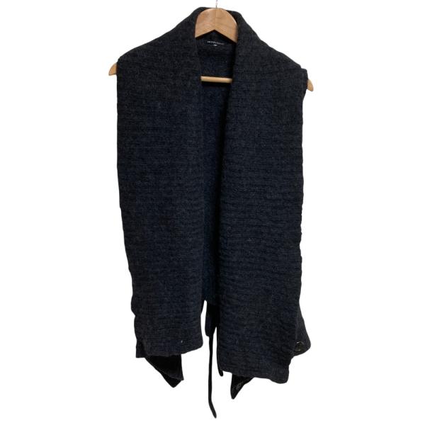 美品 ANN DEMEULEMEESTER アンドゥムルメステール 黒タグ 本人期 アルパカニット ジャケット サイズ36 グレー レディース 古着 中古 USED Ann Demeulemeester - 美品 ANN DEMEULEMEESTER アンドゥムルメス