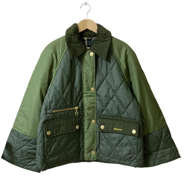 Barbour バブアー キルティングジャケット Mサイズ カーキ 緑 Barbour（バブアー） キルティングジャケット M カーキ メンズ 古着