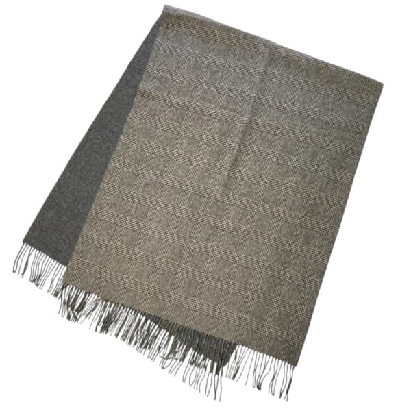 THROW 美品 スロー DOUBLE FACE GLEN グレンチェックウールストール