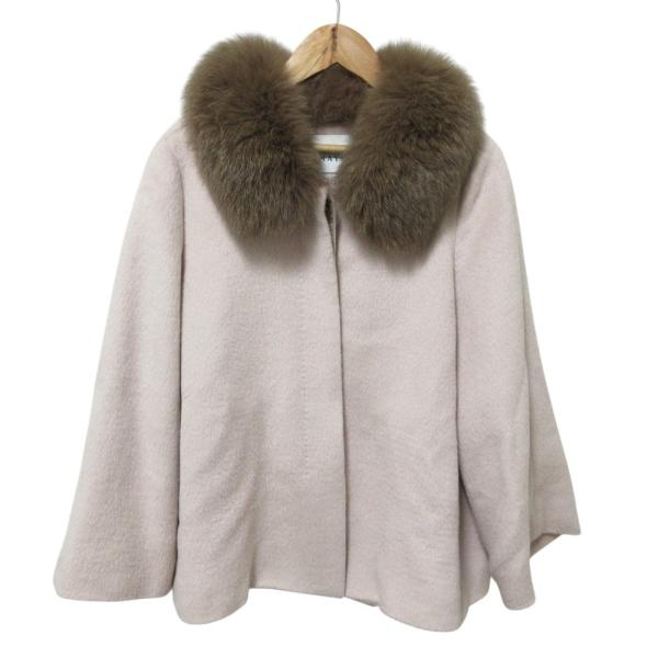 ANAYI（アナイ） 美品 フォックスファー付き アルパカ ウール ショート 