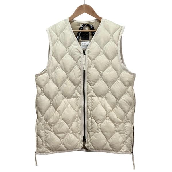 良品 TAION タイオン Vネック ZIP ベスト ASIAサイズM ホワイト レディース 古着 中古 USED TAION（タイオン） 良品 Vネック ZIP ベスト ASIAサイズM ホワイト