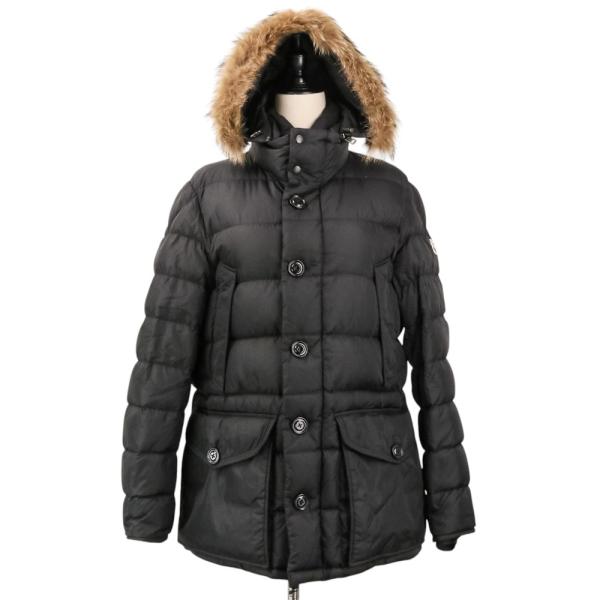 美品 MONCLER モンクレール CLUNY ダウンジャケット ブルゾン サイズ3 ブラック メンズ 古着 中古 USED MONCLER（モンクレール） 美品 CLUNY ダウンジャケット ブルゾン