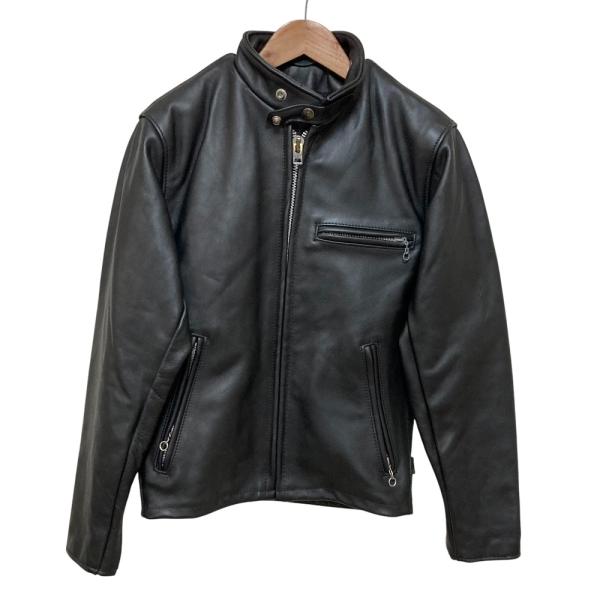 Schott 642 ボアライナー付 シングル ライダース ジャケットサイズ34 SCHOTT シングルライダースジャケット 34 黒 ショット 642 ライナー