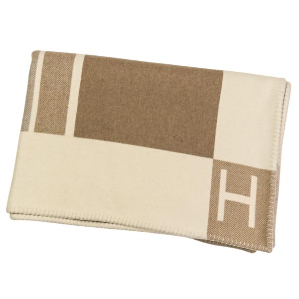 エルメス Hermesアヴァロン ブランケット ウールカシミヤ プレード HERMES（エルメス） 良品 プレード アヴァロン ヴィブラシオン