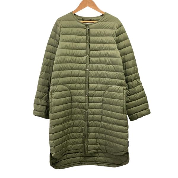 【美品トラディショナルウェザーウェアARKLEYロングダウンコートノーカラー34 Traditional Weatherwear（トラディショナル ウェザーウェア） 良品
