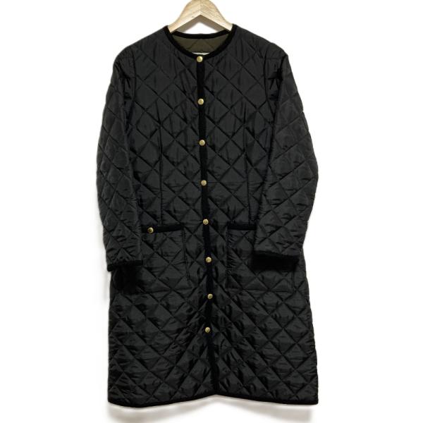 美品　トラディショナルウェザーウェア ロングコート　キルティング　黒　34 Traditional Weatherwear（トラディショナル ウェザーウェア） 美品