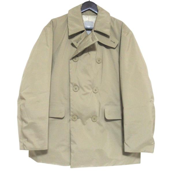 DESCENTE デサント ダウンコート Pコート ピーコート Sサイズ カーキベージュ メンズ 古着 中古 USED DESCENTE（デサント） ダウンコート Pコート ピーコート Sサイズ
