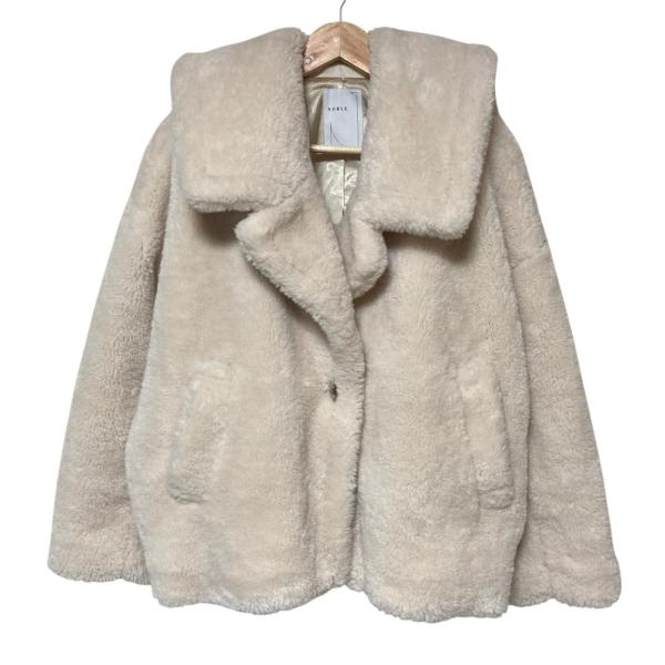 NOBLE（ノーブル） 美品 24AW NOBLE スノーボアビッグカラーコート 