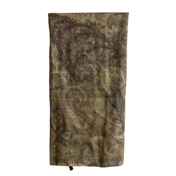 ETRO（エトロ） 美品 シルクブレンド ウール ペイズリープリント 大判