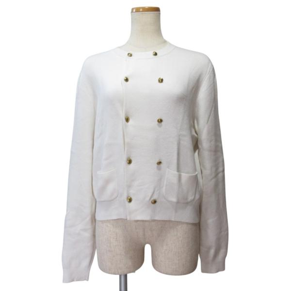 CABaN コットンカシミヤ ダブルボタンカーディガン 紺 ニット 金ボタン CABaN（キャバン） 美品 23AW CABaN コットンカシミヤ ダブルボタン