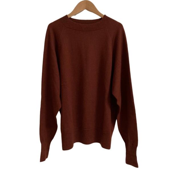 未使用 MARGARET HOWELL マーガレットハウエル WASHED FINE MERINO ニット セーター サイズ2 ブラウン レディース 古着 中古