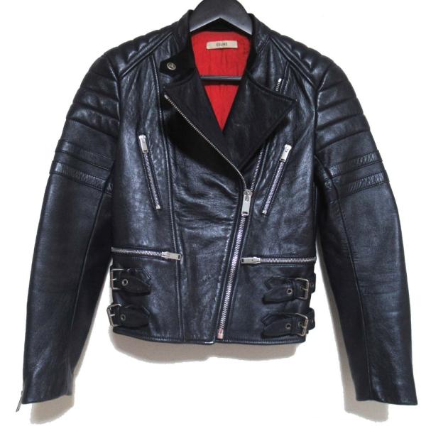 CELINE（セリーヌ） 良品 フィービー期 ラムレザー パデッド バイカー